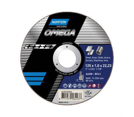 Norton Omega сверхтонкие отрезные диски для быстрой резки