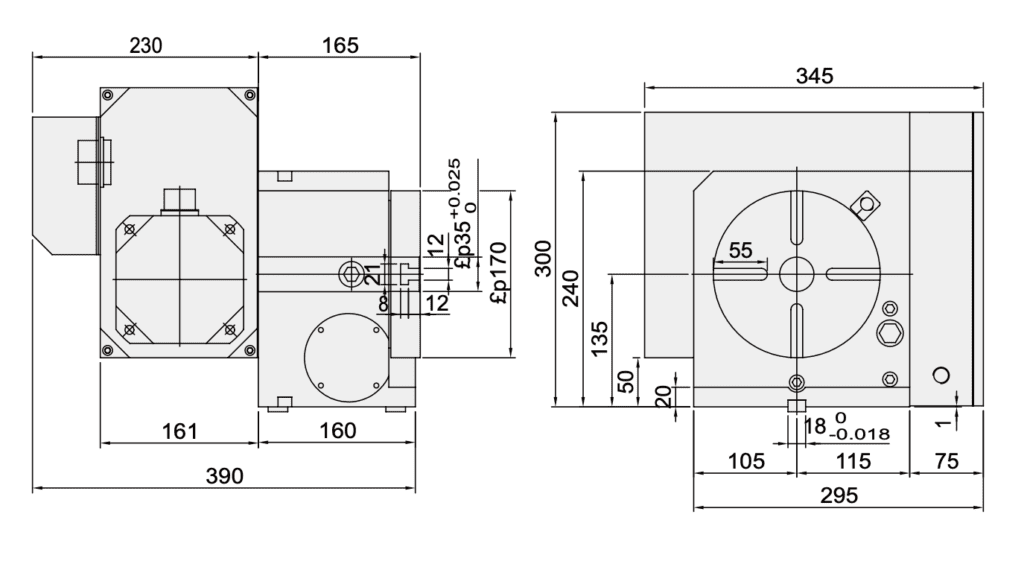 Индексный поворотный стол c ЧПУ GSA CNC-250RB