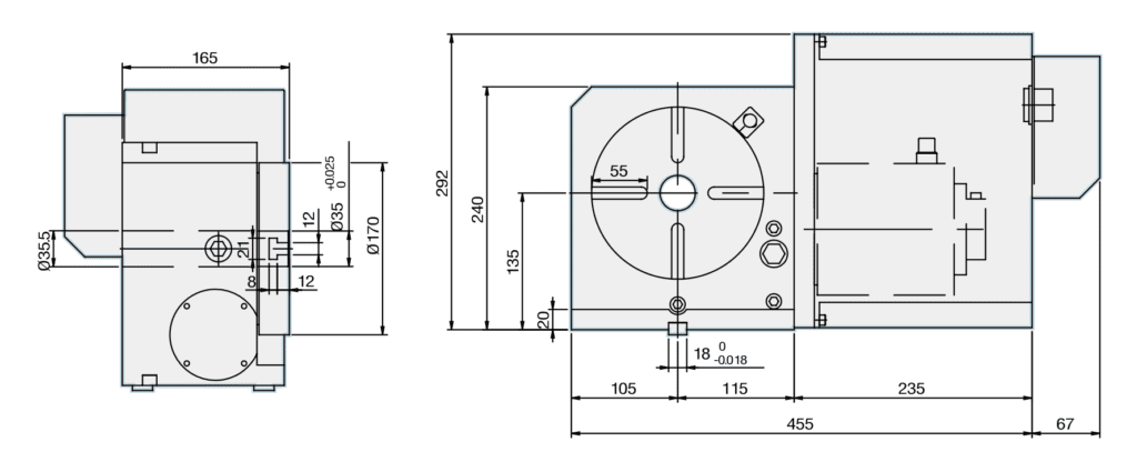 Поворотный стол c ЧПУ GSA CNC-170R ø170мм