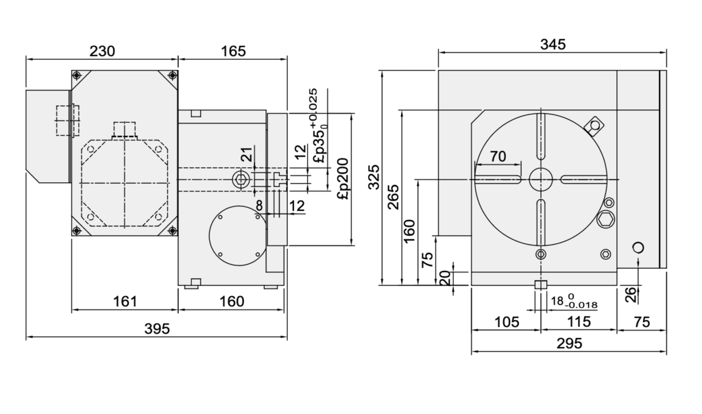 Поворотный стол c ЧПУ GSA CNC-200RB ø200мм